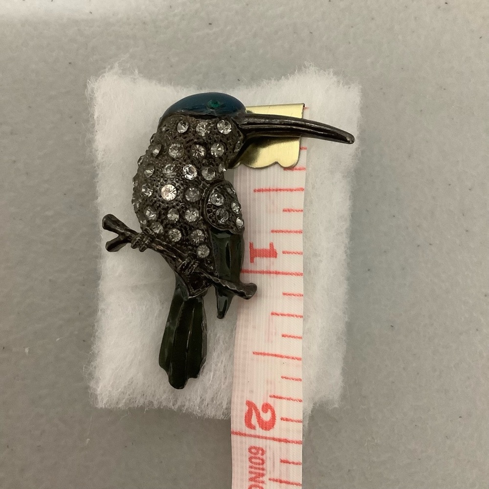 Vintage Rhinestone Hummingbird brooche - Picture 5 of 7